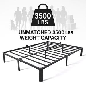 3500 lbs DEHAN Heavy Duty Metal Bed Frame – 3500 LBS Support, No Box Spring Needed, 14‘’ Storage Space, Tool-Free Assembly – Full Size Metal furniture