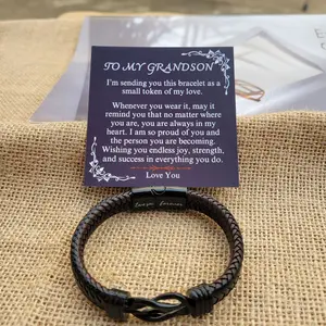 Men's leather bracelet, versatile magnetic design, jewelry gift for men's anniversary