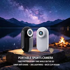 128GB Action Camera with Button, CCD Sensor, 1080P HD, USB, Live View, Magnetic Mount, Compact Portable Wearable Body Recorder, Gift Package for Vlogging，body camera with audio，Clip camera Recording vlogging camera fathersdaygift