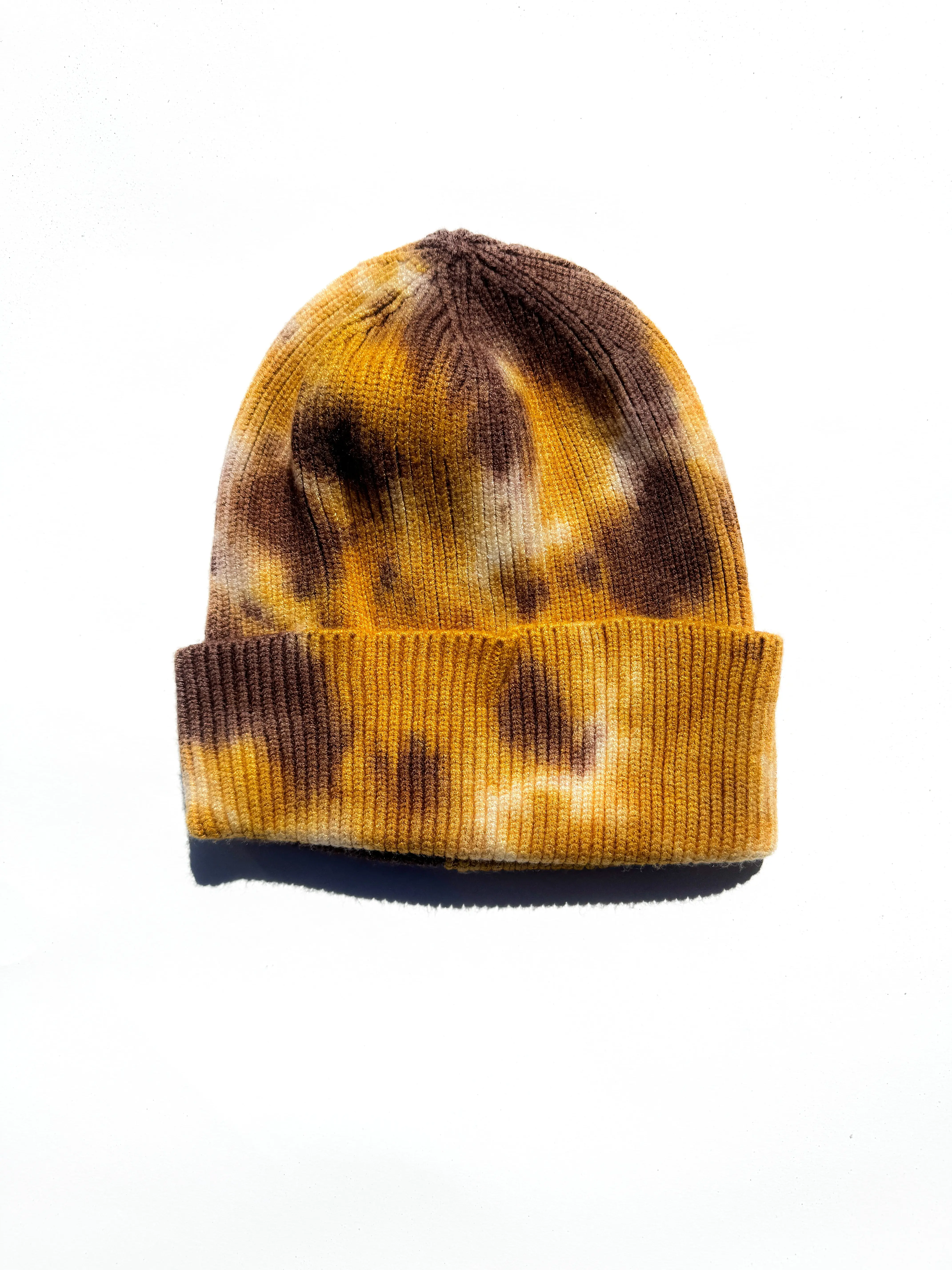 KNITTED TIE DYE BROWN/YELLOW