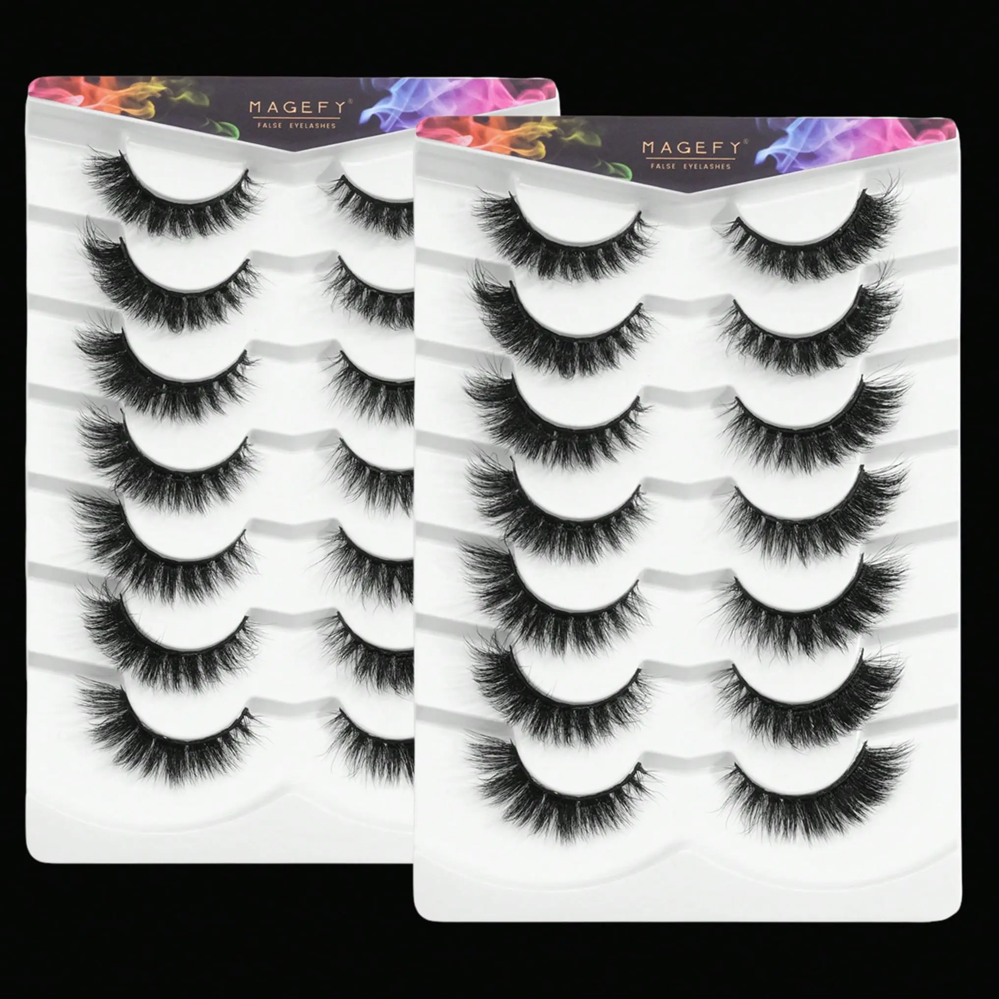 Magefy False Eyelashes, Dramatic Lash Strips for Full Volume and a Thick Curling Effect, Professional Eye Makeup, Dramatic Lashes, Spiky Lashes