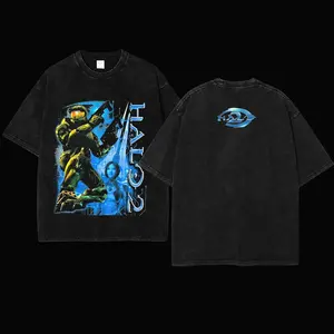 Retro Limited Vintage 90's Style Halo Halo 2 Vintage T-Shirt Gift for Him Her Vintage Y2K Classic Menswear Cotton Fabric gamer gift Streetwear Top
