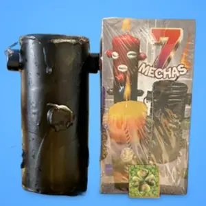 7 wicks Black candle for protection