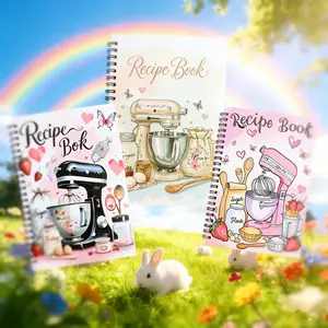 3pcs/1pc Aesthetic Recipe Spiral Notebook, Home Cookbook, Ideal for Cooking Enthusiasts and Meal Planners, Perfect Kitchen Accessory
