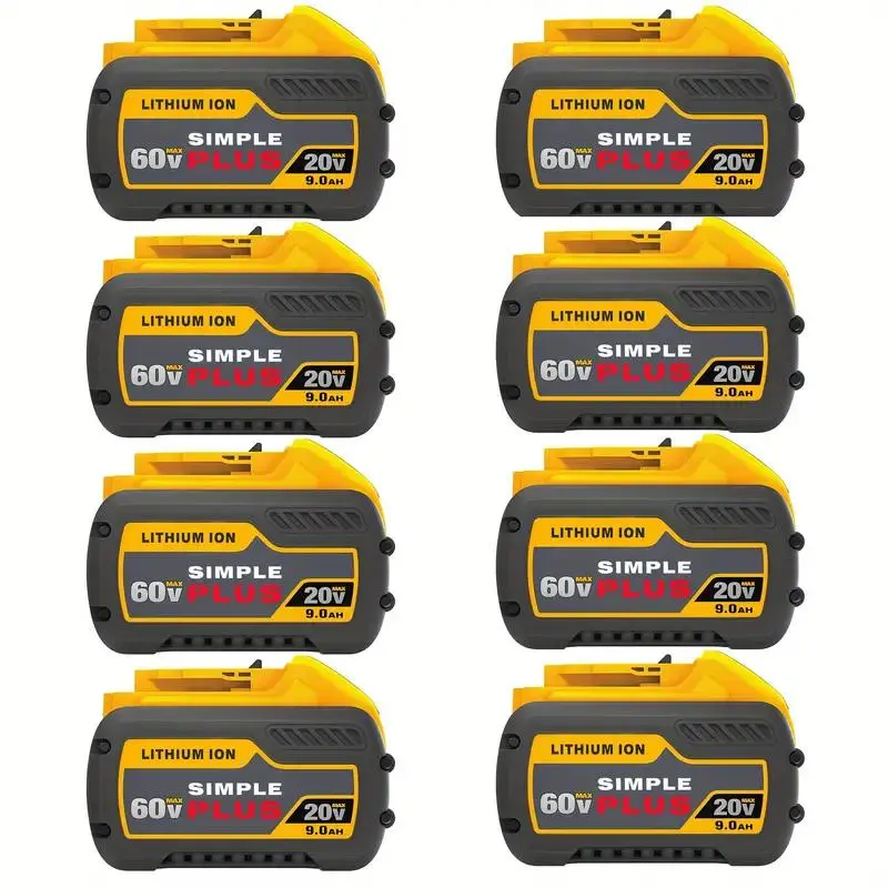 9000mAh For DEWALT FLEXVOLT 20V/60V MAX Lithium Ion Battery 9.0Ah DCB609 Compatible With DCB200 Fit 20V/60V MAX Cordless Power Tools