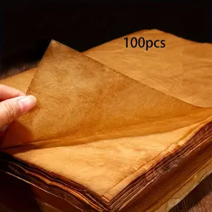 Antique-Style Cicada-Wing Calligraphy Paper, Handmade Semi-Transparent Loose-Leaf Sheets, Tear-Resistant & Ink-Holding, Artistic Writing, Office Stationery