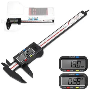 Digital Caliper, Upgraded Calipers 6 inch, Measuring Tool, Electronic Ruler, with Large LCD Screen, Auto-Off Feature, Inch and Millimeter Conversion, Plastic Case, Perfect for Household, DIY