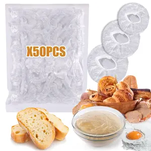 Reusable Bowl Covers for Bread Proofing, 50Pcs Plastic Bowl Cover for Rising, Bread Proofing Cover of Sourdough Bread Baking Supplies, Banneton Bread Proofing Basket Cover