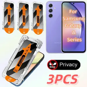 3-Pack Privacy Protective Tempered Glass Screen Protector Cover for Samsung Galaxy a Series, Ultra-Clear Anti-Spy Film, Easy Install & Scratch Resistant, Smartphone Accessories, Cellphone, Protection