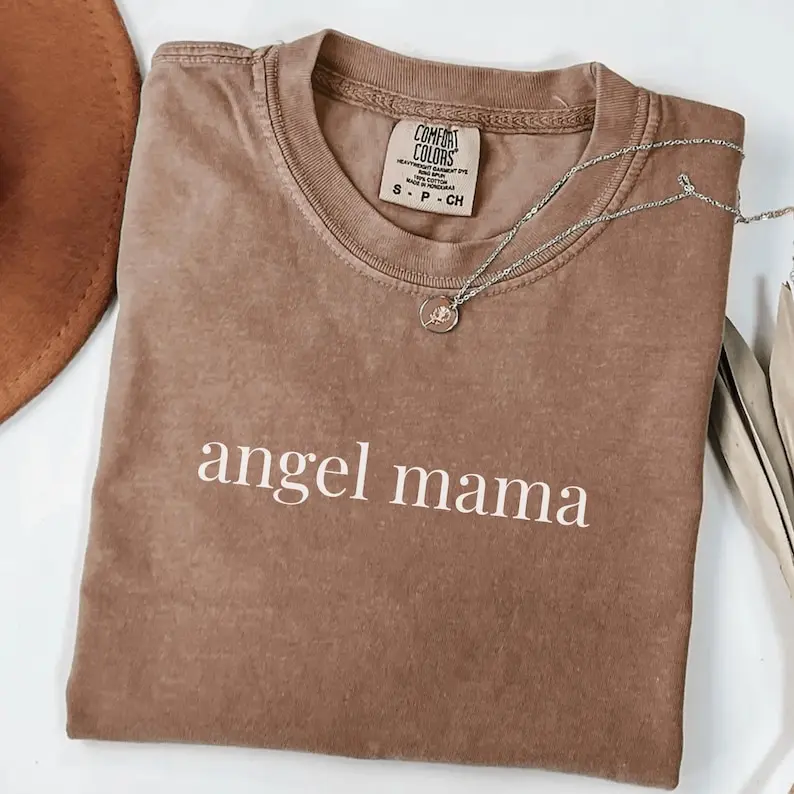 [Made in USA] Angel Mama C0mfort C0lors Shirt, Angel Mom Sweatshirt, Baby Remembrance Shirt, Grieving Mother Memorial Tee, Infant Loss, Miscarriage Stillborn Pregnancy Loss, RIP Angel Baby Shirt, C0mfort C0lors Casual Wear, Sympathy Gift