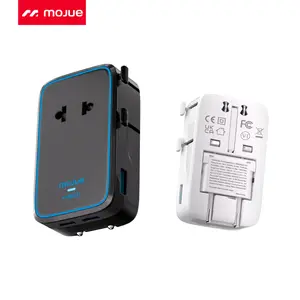 MOJUE Universal Travel Adapter, 2026 Ultra-Slim 45W PD Fast Charger, 4-Port (USB-A/1 USB-C/2 ) International Power Adapter, Worldwide Plug Adapter for EU/UK/AU/Asia, Travel Essentials for 200+ Countries Multifunctional summerwins