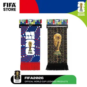 【FIFA WORLD CUP 2026 】officially licensed scarf, made of polyester fiber, unisex design, fan apparel. Genuine Authentic