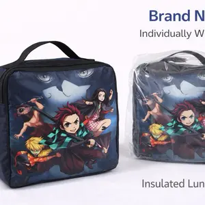 NEW DemonSlayer Anime Insulated Lunch Bag for Teens – Portable Zipper