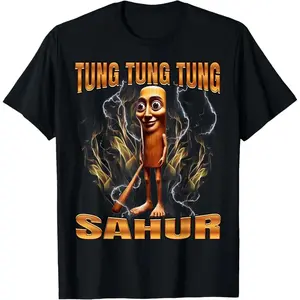 Trending Vintage Italian Brainrot Tung Tung Tung Unisex Shirt S to 5XL Perfect Birthday Gift