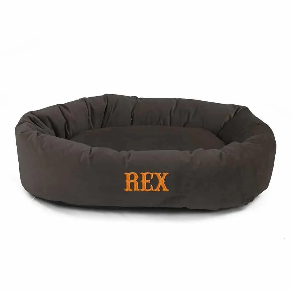 Majestic Pet Velvet Bagel Dog Bed - Personalized, Cozy and Comfortable
