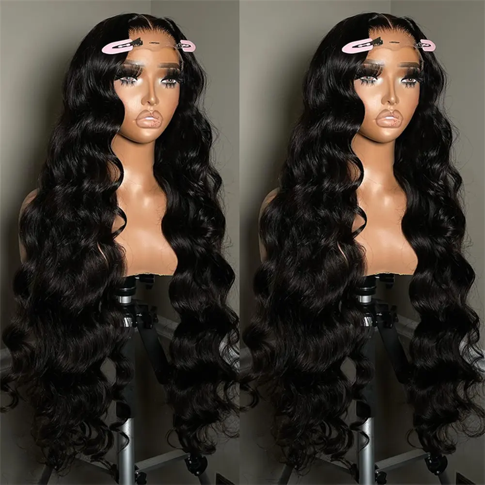 Bling Hair 36 34 Inch 13X4 13X6 Body Wave Lace Front Wig Human Hair 360 Full Frontal Wigs for Women Brazilian Real Human Hair PrePlucked Natural Black Remy Hair 180% Density #TikTokShopHolidayHaul
