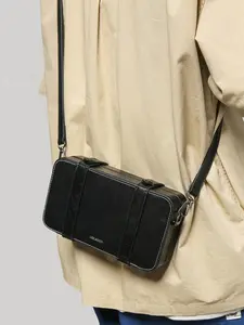 Men's Business Solid Color Crossbody Bag, Fashionable PU Leather Shoulder Bag for Daily Used, Casual Trendy Versatile High-quality Daily Commuting Bag