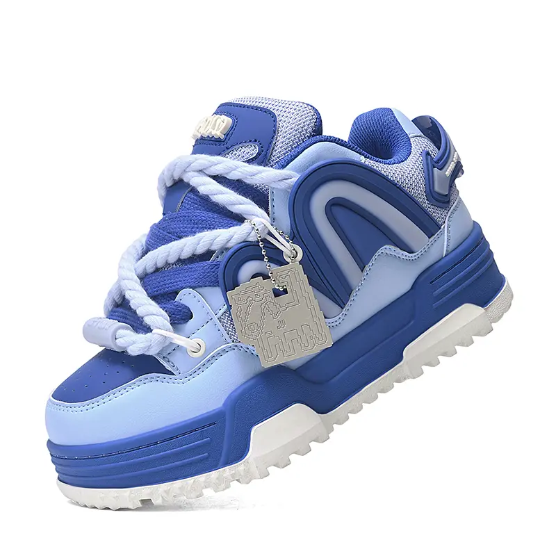 Q-AND Women's skate shoes 2026 new casual sneakers original niche versatile blue platform bread shoes men's shoes
