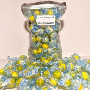 Ferrara Candy Lemonhead XL Hard Candy Snack 8oz 1LB 2LB 3LB 4LB 5LB 10LB Pick Size XL Lemon Flavor Wrapped
