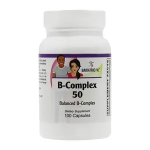 Sustained Release B-Complex 50 (USP-Grade!) - Easy Swallow Vegetarian Capsules by BariatricPal