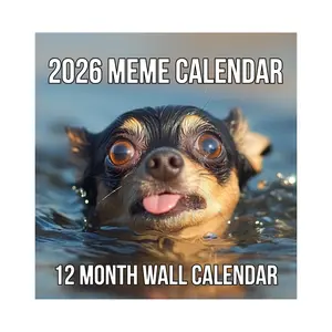 2026 Meme Wall Calendar - 12-Month Humorous Design with Major Holidays - Perfect Gag Gift for Friends & Coworkers - Bold 12"x24" Format