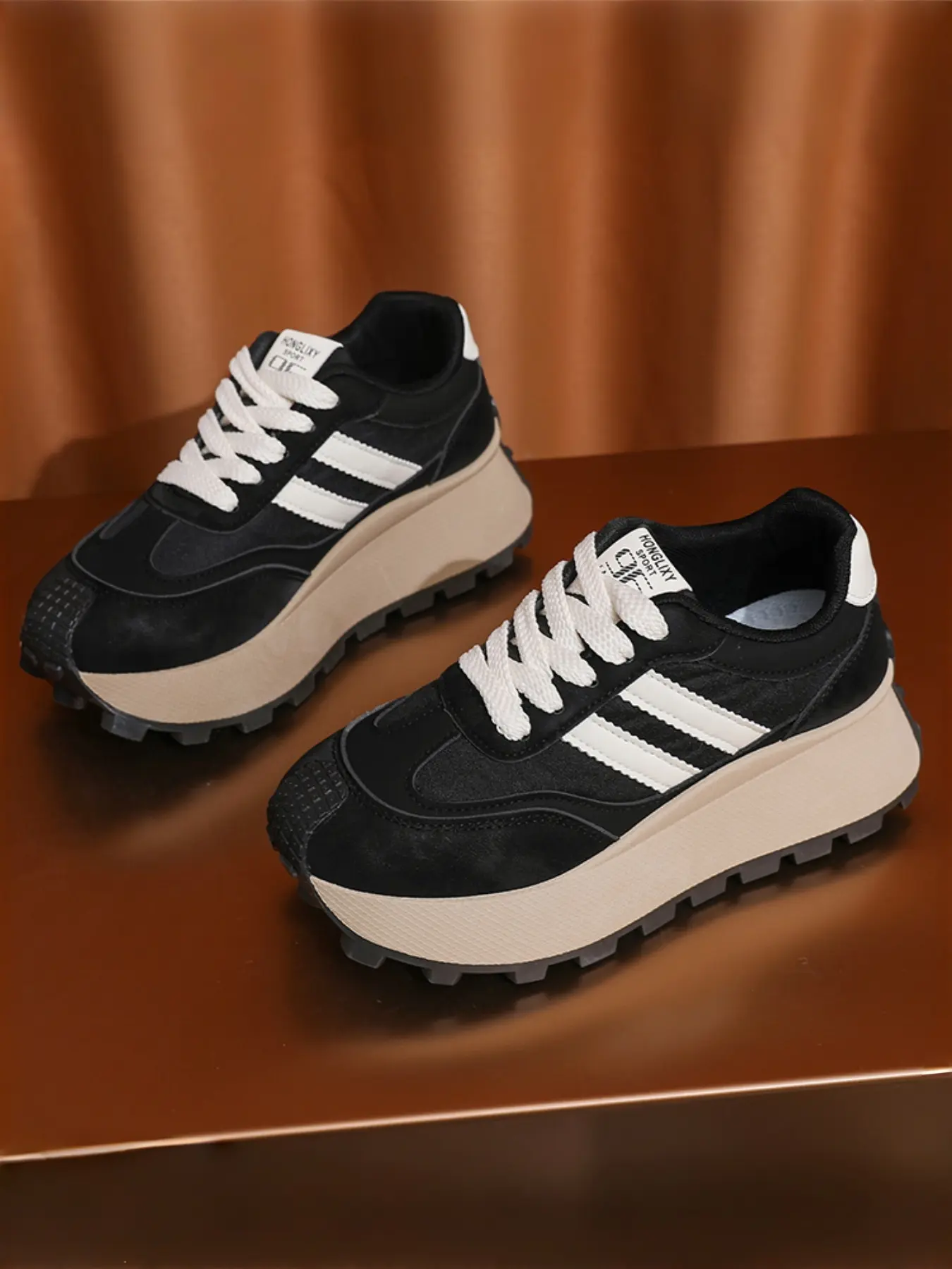 Women's Featherlight Platform Trendy Walking Sneakers | Classic Athletic Shoes | Effortless Height Increase | Stylish Walking Shoes