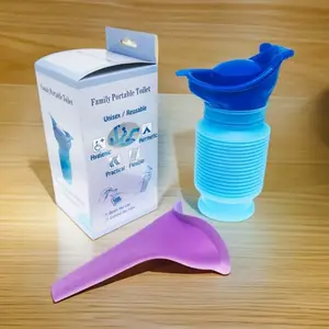 Women's Portable Emergency Urinal, Outdoor Silicone Standing Urinal Set, Leakproof and Easy Clean, Hygienic Design, Camping Toilet, Car Toilet