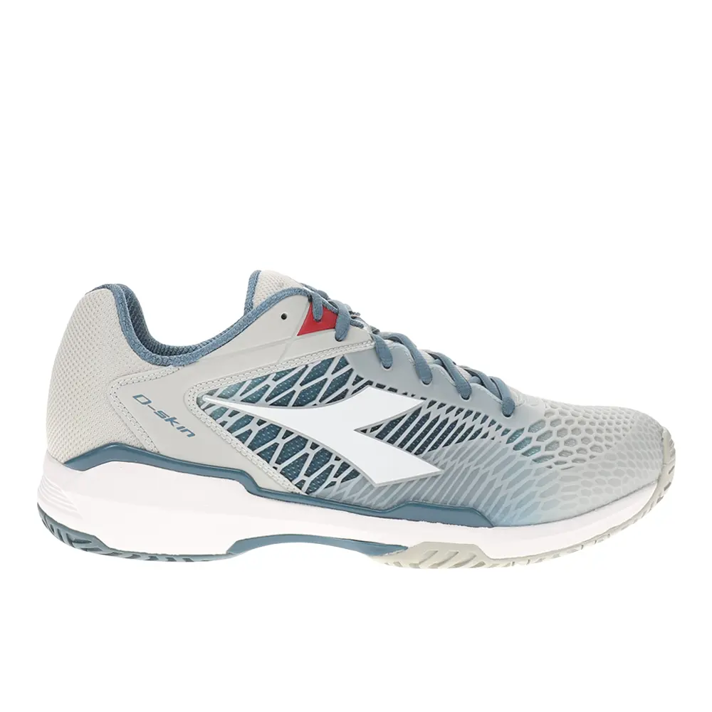 diadora Mens Speed Competition 7 Plus Ag Tennis Sneakers Shoes - Blue, Grey, White