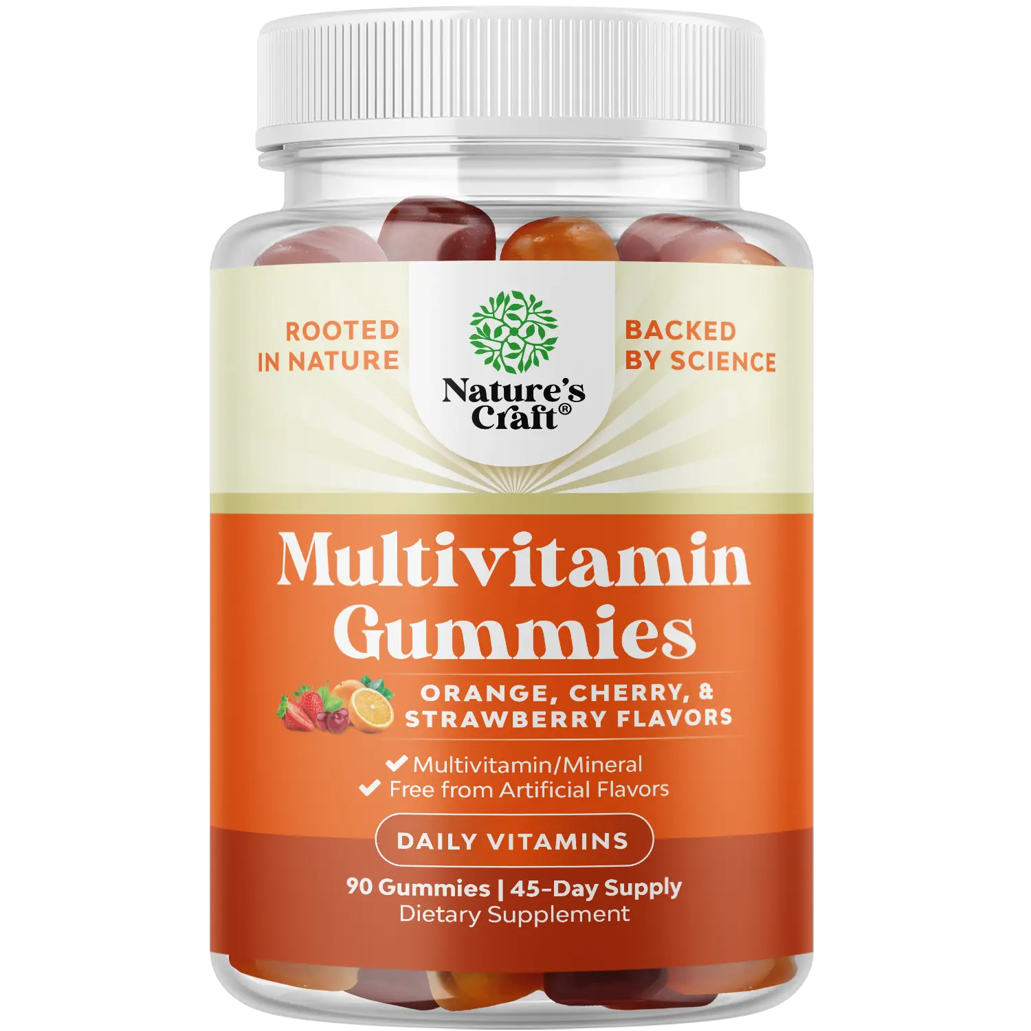 Nature's Craft Multivitamin Gummies - Vitamin Gummies with Zinc & Vitamin D Daily Vitamin Supplement Gummy Bear Supplement