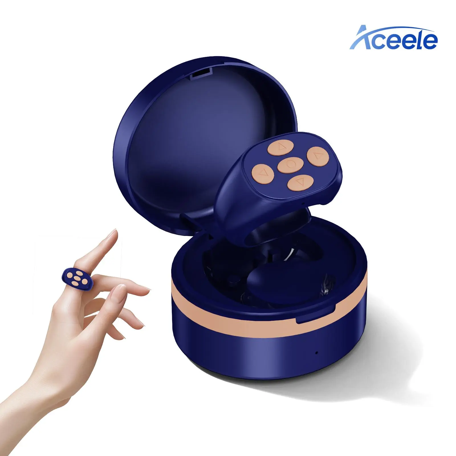 Multifunctional  Ring Remote Control, Bluetooth-compatible  Ring Remote Control for Taking Photos & Turning Pages