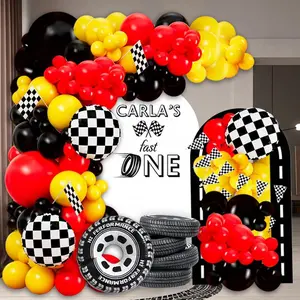 Race Car Theme Balloon Arch Kit, Mixed Color Balloon Garland Set, Balloon Arch Kit for Birthday Party Graduation Party Decoration