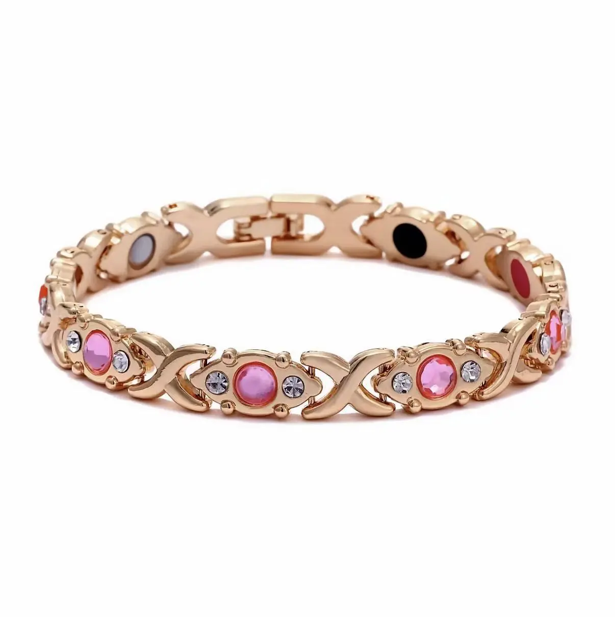 Women's Elegant Fashion Metal Eco-Friendly Alloy Energy Magnet Bracelet - Adjustable Bangle with Rhinstone Accents, Jewelry for Women for Daily Wear, Female, 7.87 Inches, Retro, Bangle Jewelry, Exquisite Bracelet, Fashion Bracelet