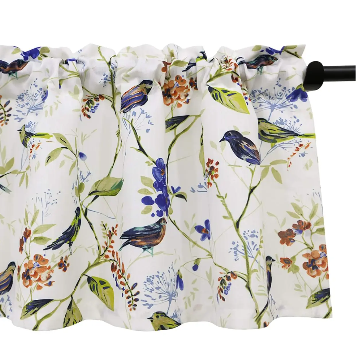 VOGOL Birds Printed Window Valance - 1-Panel 52in x 18in Home Textile, Home Decoration Curtain, Kitchen Pocket Curtain Valance, Living Room Window Accessory