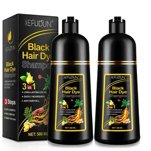 500ML Hair Dye Shampoo, Color Depositing Shampoo, 3-In-1 Hair Coloring & Conditioning, Gentle Herbal Extracts, Natural Hair, Glossy Healthier Look, Conditioner Haircare Moisturize