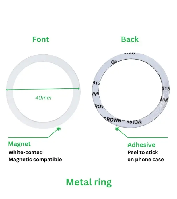 (Gift) Premium Universal MagSafe Adapter Ring Kit, Instantly Turn ANY Case into MagSafe, Ultra-Thin & Strong 3M Adhesive