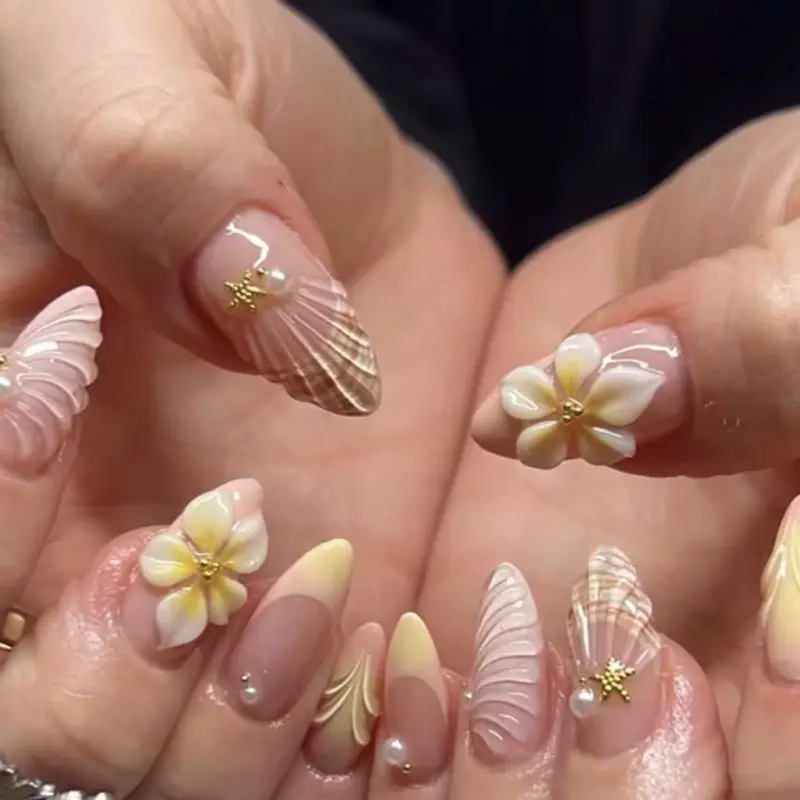 3D Stereo Gel Press-On Nails – Summer Collection