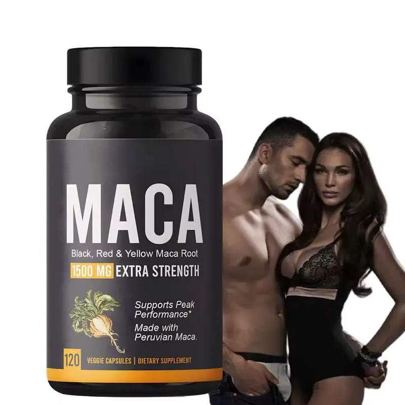 Organic Maca Root 120 Capsules 10000mg, Peruvian Maca Extract for Men and Women
