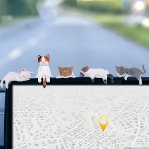 5 count Cute  Fingurine Computer  Decor, Mini  Figurines, Girl  Accessories Interior, Mini  Cats for Computer Monitors,  Screens, Desks