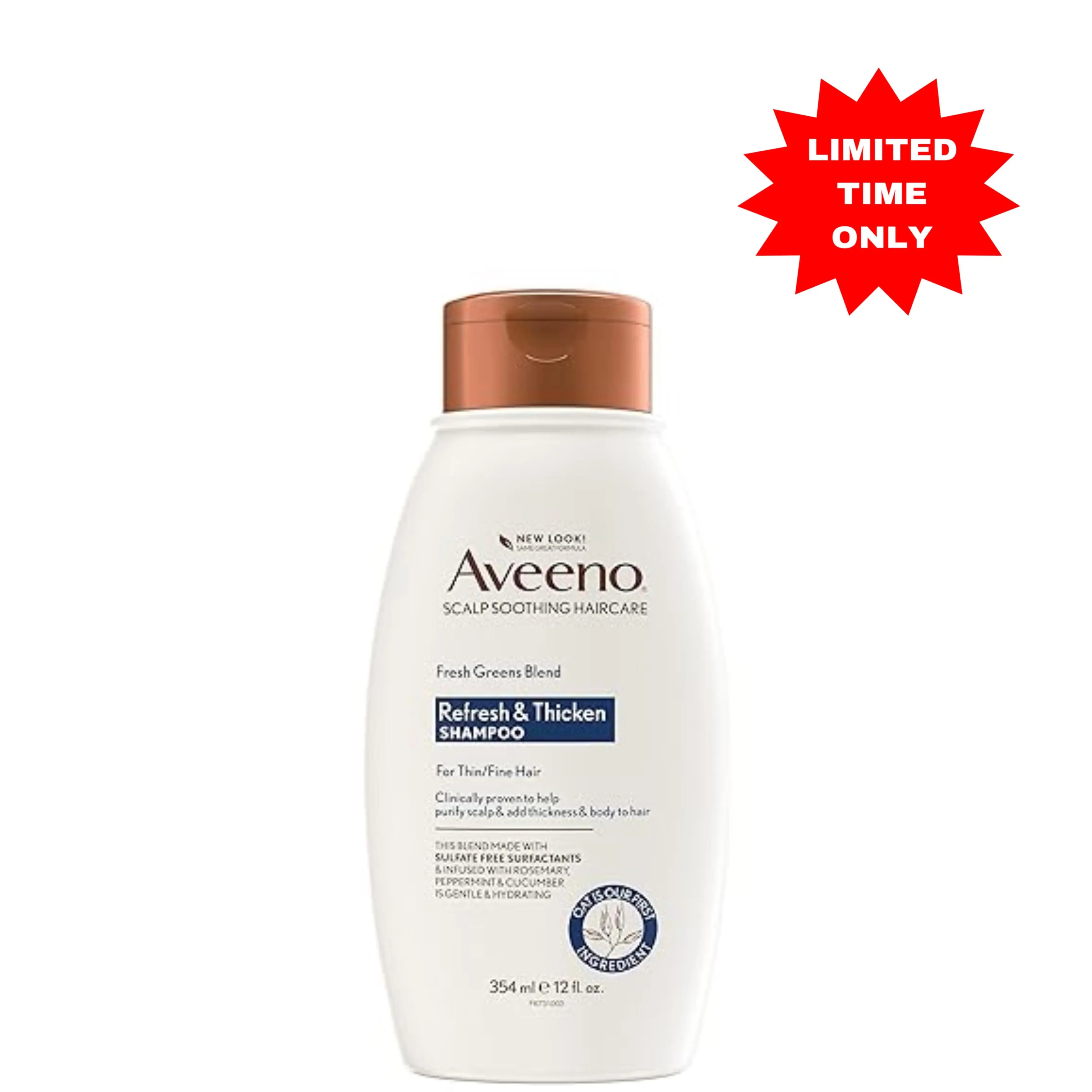 Natural Volumizing Shampoo, Cucumber, Rosemary, for Fine Hair, 12 fl oz Cleansing Haircare Comfort Cleanser Conditioner