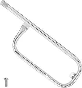Uniflasy 60040 17 Inch Grill Burner Tube for Weber Q1200 Q1000 Q100 Q120 304 Stainless Steel Baby Q 386001 386002 516002, 516001, 50060001, 51060001 Gas Grills, for Weber Q Grill Parts 69957/41657