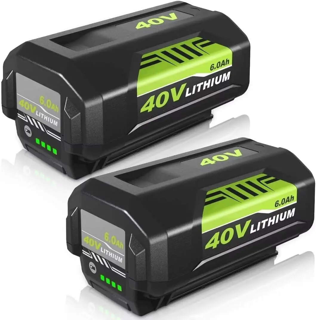 40V 6.0Ah Battery for Ryobi 40 Volt Lithium OP4050 OP40602 OP40261 OP4060 OP4030 Cordless Tool Batteries Lithium Rechargeable Battery