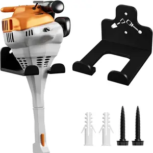 Garage Organization Storage Trimmer Rack, Garden Power Tool Hanger for Grass Trimmer, Hedge Trimmer, Garden Tools, Heavy Duty Weed Whackers Holder Wall Mounted Tool Organizer, 1 Pack