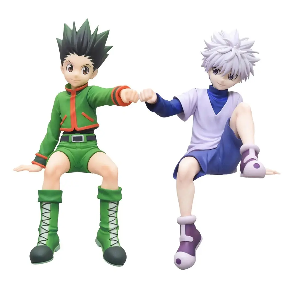 12cm Anime Hunter Killua Zoldyck Figure Pvc Hunter Aciton Figure Killua Figurine Gon Freecss Model Car Ornaments Gifts 12CM