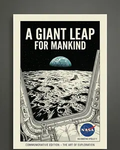 Poster of the Moon from a NASA spacecraft