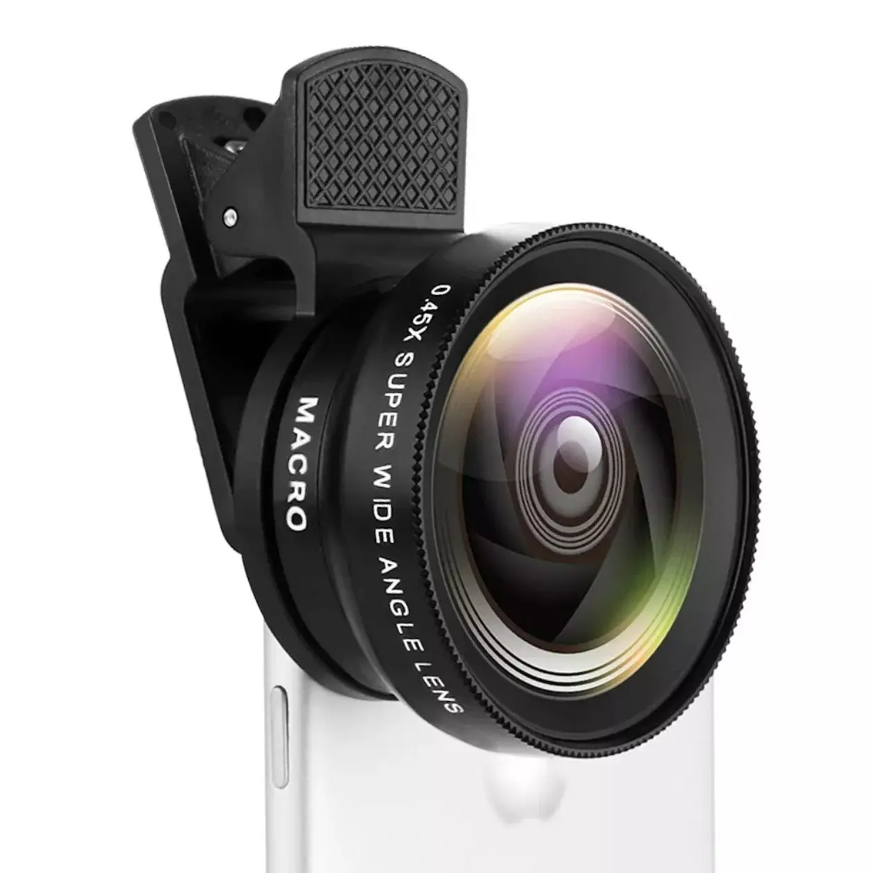 Universal 2-in-1 lens, professional mobile phone lens 0.45X ultra-wide-angle + 10X macro high-definition lens, suitable for iPhone and Android, Optical Lens, HD Lens