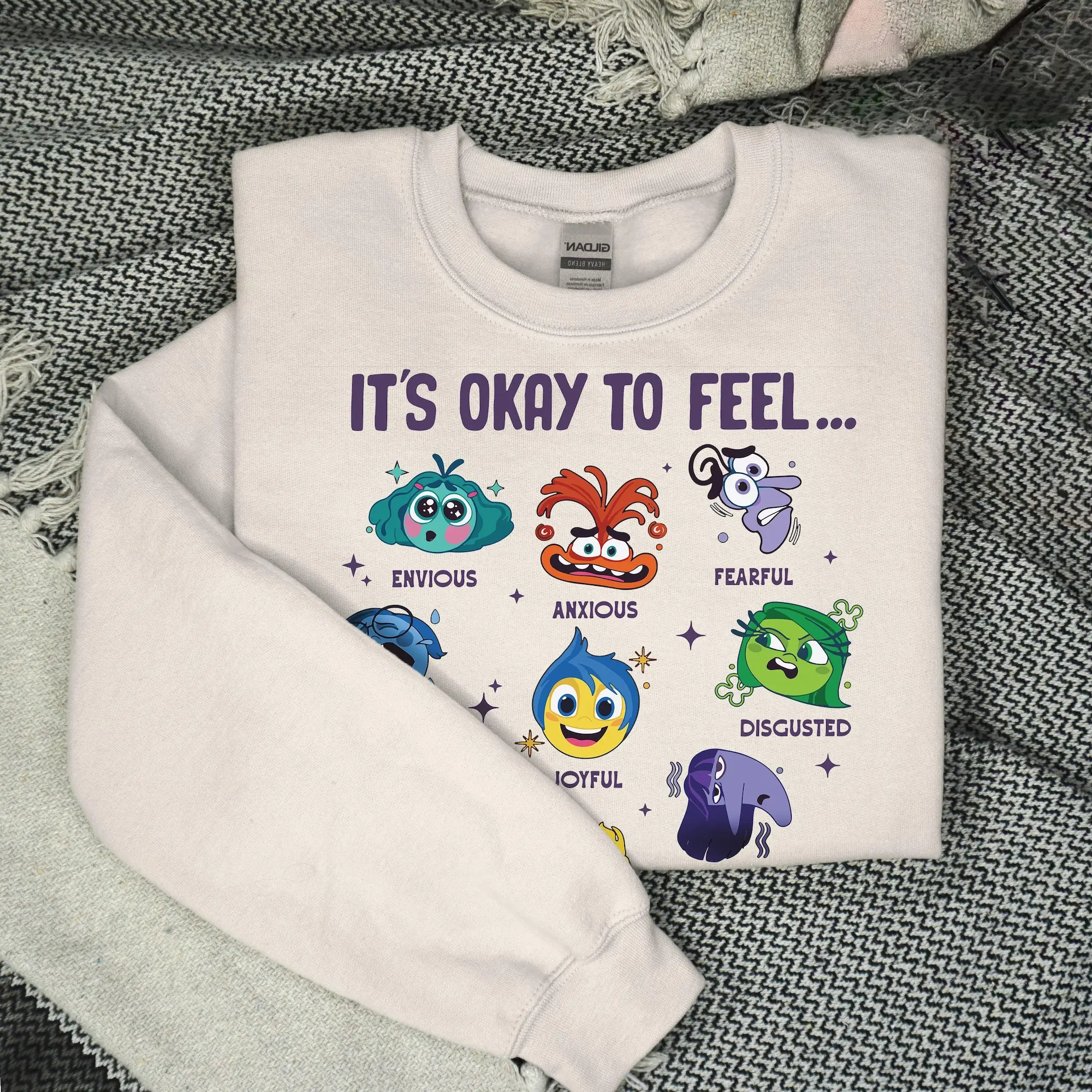 WDW Inside Out It&39;S Okay To Feel All The Feels Shirt, WDW Mental Health Shirts, Inclusion Tee, Inside Out Sweatshirts, WDW Gift 45776 1371