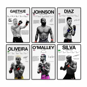 UFC Fighter Wall Art Unframed MMA Art Poster UFC Legend Print Set Decor Gifts for Him Her Wall Art P