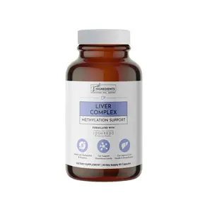 Just Ingredients Methylated B Complex with Liver Support – 90 Capsules – Supports Energy, Detoxification, Glutathione Production & Healthy Skin – With Methylated B Vitamins, NAC, Milk Thistle & Dandelion Root