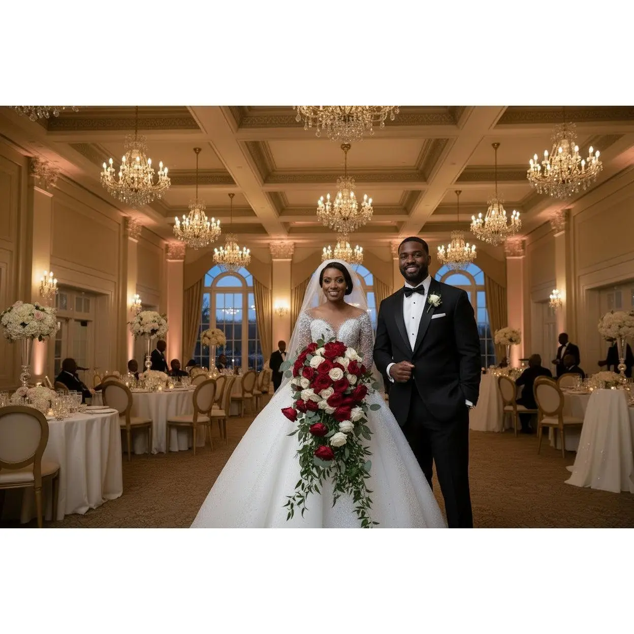 Ball, Wedding Dress, Long Sleeves Bridal Gown