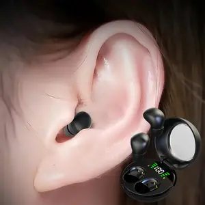 Mini Wireless In-Ear Headphones, High-Quality Sound, Invisible Design, Voice Touch Control, Dual Ear Call, Suitable for Android/iOS, Wireless Music Earphones